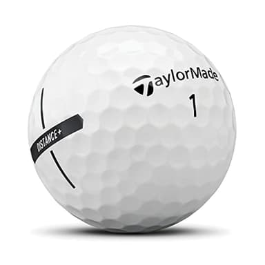 TaylorMade Distance+ Golf Balls, High-Velocity Performance, React Speed Core, Extended Flight Dimple Pattern, 12 Count, White - Image 3