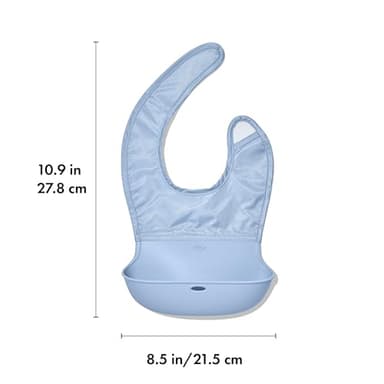 OXO Tot Roll-Up Bib - 2 Pack - Drizzle and Dusk - Image 6
