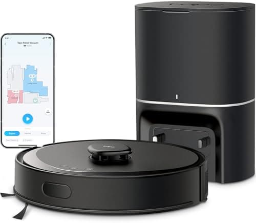 Tapo LiDAR Smart Navigation Robot Vacuum and Mop with Self-Emptying Dock, 5300Pa Max, 97%+ Dust Pickup Rate, Customizable Cleaning, Self-Charging, Compatible with Alexa & Google Home, RV30 Max Plus - Image 1