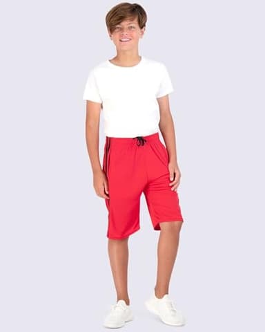 Real Essentials 5 Pack: Boys' Mesh Basketball Athletic Shorts with Pockets – Teen Kids Youth Quick Dry Soccer Running Gym S (6-7) - Image 6