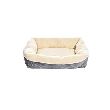 Amazon Basics 24-Inch Machine Washable Self Warming Pet Bed For Cat or Dog, Rectangle, Grey, 24"L x 20"W x 7"H - Image 3