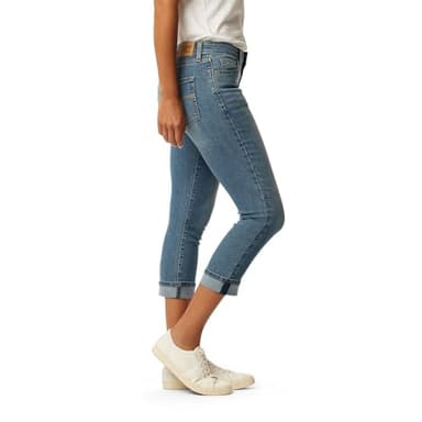 Levi Strauss Signature Gold Women's Mid-Rise Slim Fit Capris Stretch Denim (Available in Plus Size), Blue Ice, 10 - Image 2
