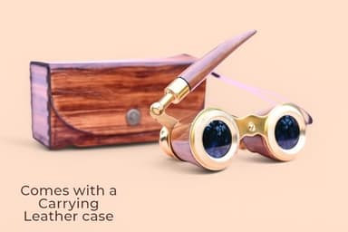 SIFAAT WORLD Opera Glasses, Opera Binoculars with Handle, Theatre Glasses for Adults & Kids, Solid Brass & Wood Coated Opera Glasses Binoculars for Women - Image 9
