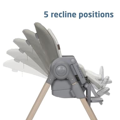 Maxi-Cosi Minla 6-in-1 High Chair for Babies & Toddlers, Portable Foldable Highchair, EcoCare Fabric, 9 Heights, 5 Reclines, 4 Tray Positions, Classic Green - Image 5