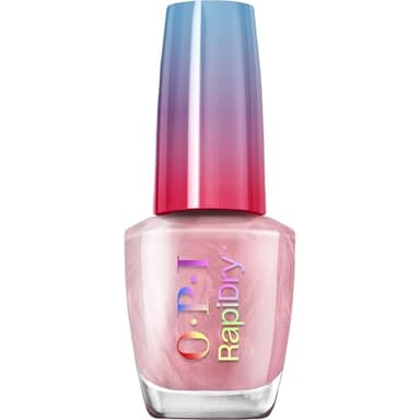 OPI RapiDry Flash n' Flirty | Opaque Soft Pink Pearl Quick Dry Nail Polish | Vegan, Smudge Proof, Fast Drying - Image 1