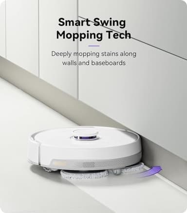 NARWAL Freo Mate Robot Vacuum and Mop Comb, Washing & Drying, Dirt Sense Ultra Clean, Auto Add Cleaner, LCD Display, Smart Swing, Arcuate-Route, WiFi, APP Control, White - Image 5
