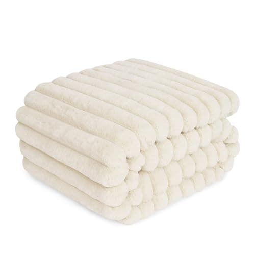 ZAKAPAWS Waterproof Dog Blanket for Bed, Luxury Plush Washable Large Dogs Blankets for Furniture Protection, Super Soft Calming Pet Blanket for Indoors (Cream, 40"x50") - Image 1