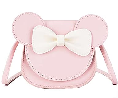 xperry Little Girls Toddlers Mini Crossbody Shoulder Bag Coin Purse with Cute Mouse Ear Bowknot - Image 1