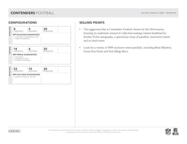 2024 Panini Contenders Football Trading Card Blaster Box (1 One Autograph or Memorabilia Card Per Box) - Image 4