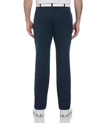 PGA TOUR Men’s Golf Performance Pants with Active Waistband, Classic Fit, Solid Stretch Fabric, Moisture-Wicking, Sun Protection , Black Iris, 44W x 30L - Image 2