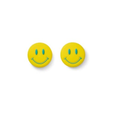 Ten Little Smiley Splash Sandal Charms for Kids, 2-Pack Silicone Shoe Charms for Boys and Girls - Image 1