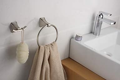 Paradise Bathworks 64028 Shangri-La Bath Hardware Towel Ring, Satin Nickel - Image 4