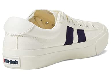 PRO-Keds Men's Royal Plus Lace Up Fashion Sneaker, White/Navy Canvas, 4.5 - Image 5
