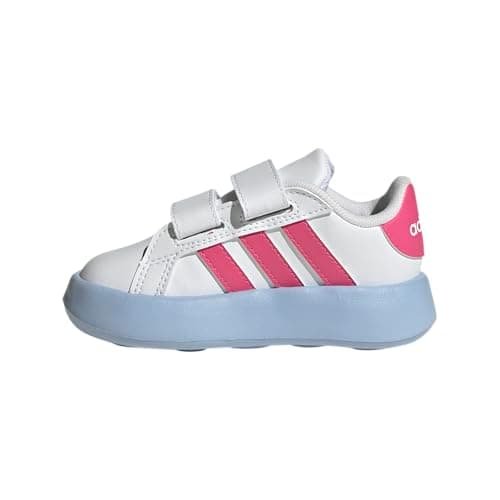 adidas Kids Grand Court 2.0 Sneaker, White/Pulse Magenta/Blue, 9 US Unisex Toddler - Image 1