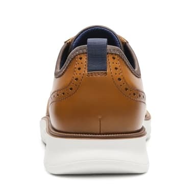 Mens Comfortable Dress Shoes, Oxford Breathable Dress Sneakers Lightweight for Men, Business Casual Shoes with Wingtip for Office Walking Brown - Image 4