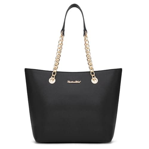 Montana West Tote Bag for Women Chain Top-handle Satchel Handbags Ladies Purses Shoulder Bags MWC-0391ABK - Image 1