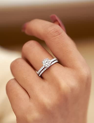 IMOLOVE Moissanite Engagement & Wedding Rings - 1CT Promise Rings-70A - Image 5