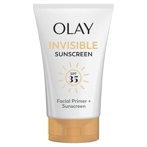 Olay Invisible Sunscreen, SPF 35, 100% Invisible Facial Sunscreen and Makeup Primer - Fragrance-Free, Weightless, No White Cast Broad Spectrum Sun Protection with Vitamin C & E, Aloe Vera, 1.7 Oz - Image 1