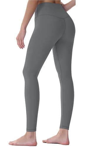 Sunzel Workout Leggings for Women, Squat Proof High Waisted Yoga Pants 4 Way Stretch, Buttery Soft Sunzfly 28", Dark Grey, Large - Image 2