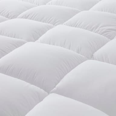 Queen Mattress Topper Extra Thick Pillow Top 3D Fiber Fill Mattress Topper with 100% Cotton Cover - Enhance Sleep Quality with Pressure Relief and Temperature Regulation, Queen - Image 4