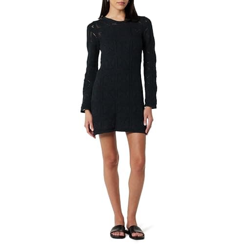 The Drop Women's Laney Crochet Micro Mini Dress, Black, XL - Image 1