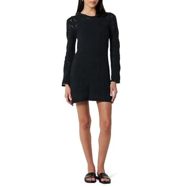 The Drop Women's Laney Crochet Micro Mini Dress, Black, XL - Image 1