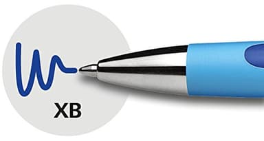 Schneider Slider Rave XB (Extra Broad) Ballpoint Pens, Refillable + Retractable, 1.4 mm, Light Blue Barrel, Blue Ink, Box of 5 Pens (132503) - Image 5