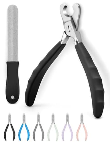 heouvo Heavy Duty Dog Nail Clippers -【Cuts Thick Nails Like Butter】【Upgraded Large Opening】 Professional Toenail Trimmer Razor Sharp Blade for Medium to Giant Breed (Black) - Image 1