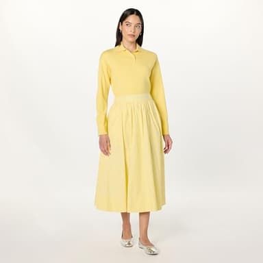 The Drop Women’s Arlo Full Maxi Cotton Skirt, Pale Banana, L - Image 4