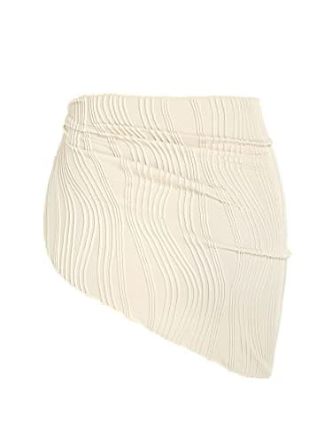 ZAFUL Textured Tie Side Beach Sarong OneSize 4-Light Coffee - Image 6