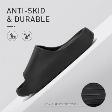 Cloud Slides for Women and Men, Platform Slides Slippers, Non-Slip Quick Drying Soft Lightweight Shower Shoes, Thick Sole Open Toe Slides Sandals for Indoor & Outdoor - Image 2