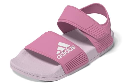 adidas Adilette Slide Sandal, Bliss Pink/White/Clear Pink, 1 US Unisex Little Kid - Image 1