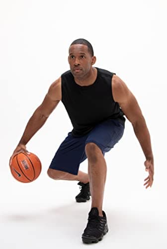 DEVOPS Men's 2-Pack Loose-Fit 10" Workout Gym Shorts with Pockets (X-Large, Black/Navy) - Image 6