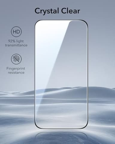ESR 3 Pack of iPhone 17/ iPhone 16 Pro Screen Protector, Military-Grade Shatterproof, 9H Hardness, Full Coverage Tempered Glass with Ultra Fit Tray - Image 7