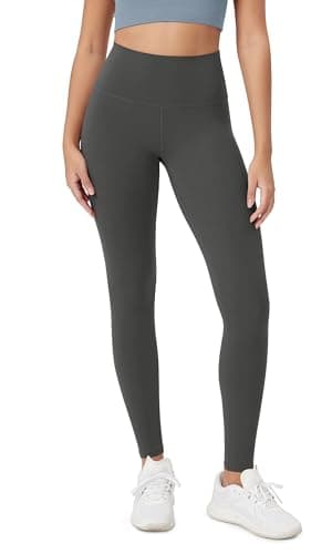 ODODOS Buttery Soft Lounge Yoga Leggings for Women Full Length 28" High Waist Yoga Pants, Charcoal, Small - Image 1