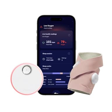 Owlet Dream Sock® - FDA-Cleared Smart Baby Monitor - Track Live Pulse (Heart) Rate, Oxygen in Infants - Receive Notifications - Image 1