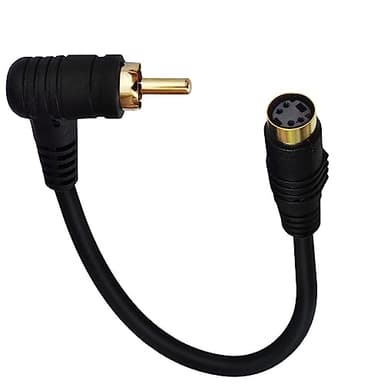 Traovien Gold-Plated S-Video to RCA Cable Composite RCA Male to S-Video 4 Pin Mini DIN Terminale Female AV Stereo Audio Conversion Cable S-Video -2PCS 15CM (4Pin Female to RCA Male 90 Degree) - Image 4
