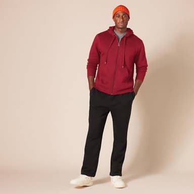 Amazon Essentials Men's Full-Zip Fleece Hoodie (Available in Big & Tall), Red, X-Large - Image 8
