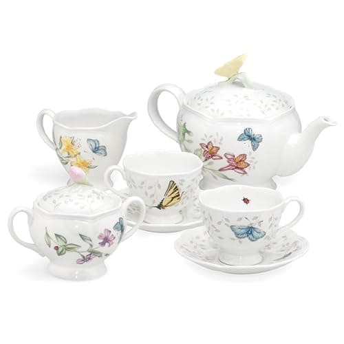 Lenox Butterfly Meadow 8-Piece Tea Set, Service for 2, White - Image 1