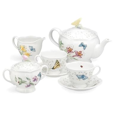 Lenox Butterfly Meadow 8-Piece Tea Set, Service for 2, White - Image 1