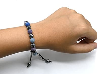 Amazing Gemstone Stop Drinking Alcohol Manifestation Bracelet - Lepidolite Blue Aventurine Hematite Bracelet Set for Men Women Healing Calming Anxiety Stress Relief Gifts(Adjustable) - Image 6