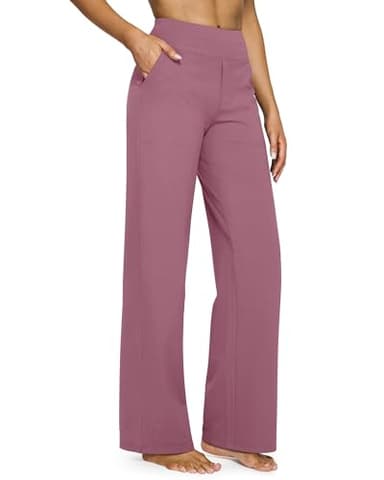 G4Free Women's Clothing Straight Leg Lounge Pants Business Office Trouser Pants Flare Leggings(Velvet Dust,XXL,29") - Image 1