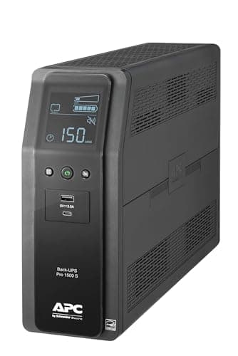 APC UPS 1500VA Sine Wave UPS Battery Backup, BR1500MS2 Backup Battery Power Supply, AVR, 10 Outlets, (2) USB Charger Ports - Image 1