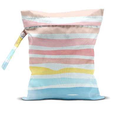 zcyxuuw Wet Bag, Wet Dry Bag, Wet Bag for Swimsuit, Travel, Beach, Pool, Diapers, Dirty Yoga Gym Clothes, Makeup Bag, Waterproof Reusable Beach Bag Ocean Decor Starfish Sea Horse Anchor - Image 1