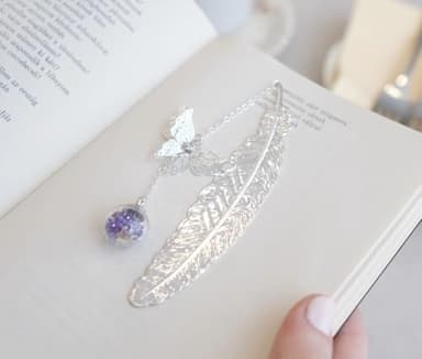 Toirxarn Silver Feather Bookmark with Butterfly Pendant & Gift Box – Elegant Gift for Women, Moms & Teachers – Ideal for Mother’s Day, Teacher Appreciation, Graduation, Birthday, and Book Lovers - Image 6