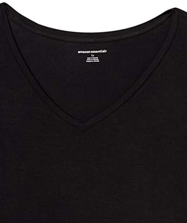 Amazon Essentials Women's Relaxed-Fit Short-Sleeve V-Neck Tunic (Available in Plus Size), Black, Small - Image 8