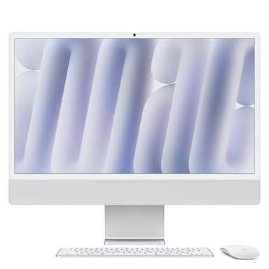 Apple 2024 iMac All-in-One Desktop Computer with M4 chip with 10-core CPU and 10-core GPU: Built for Apple Intelligence, 24-inch Retina Display, 16GB Unified Memory, 512GB SSD Storage; Silver - Image 1