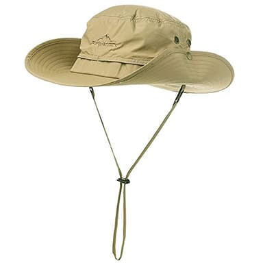 Comhats UPF 50 Sun Hats Wide Brim Summer Safari Hat Fishing Hiking Boonie Hats for Men Waterproof Khaki X-Large XX-Large XL XXL - Image 1