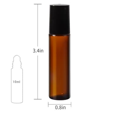 StellaCare Roller Bottles for Essential Oils,10ml Empty Glass Perfume Bottle with Stainless Steel Roller Balls, Opener,Droppers,Labels,8 pack Roll on Bottles - Image 7