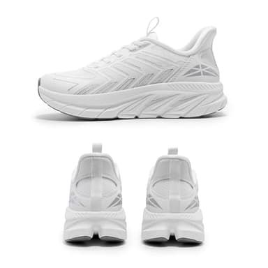ALLSWIFIT Women's Slip On Walking Shoes Running Comfortable Tennis Breathable Non Slip Athletic Gym Workout Cross Training Fashion Sneakers,Size 7,White,SARR034W - Image 7